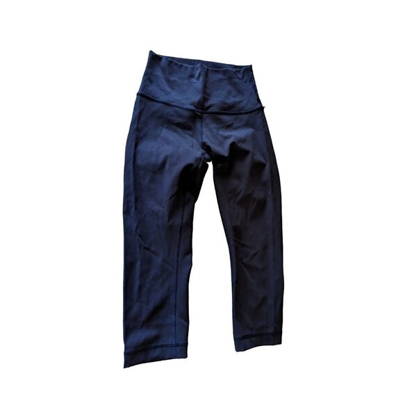 Lululemon Navy Blue Cropped Legging Size 2 - Picture 1 of 5